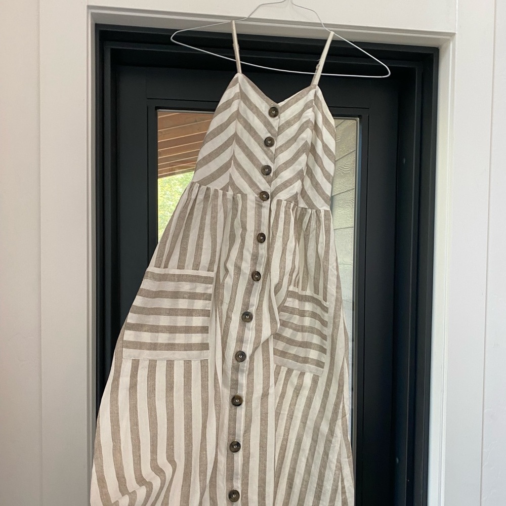 Striped midi Dress - M